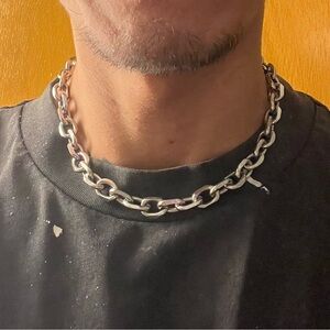 Thick Chain choker stainless 18 inches stainless